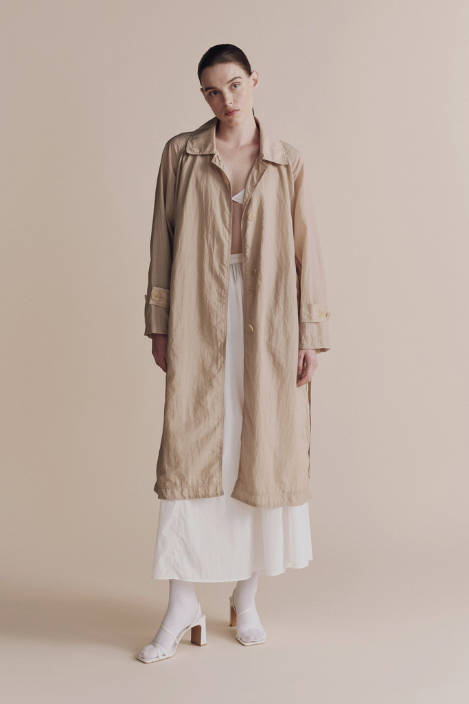 Mijeong Park Semi Sheer Trench in Beige at Parc Shop | Minneapolis, MN