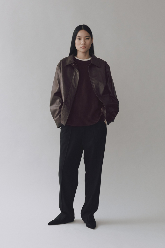 Mijeong Park Vegan Leather Blouson in Brown at Parc Shop | Minneapolis, MN