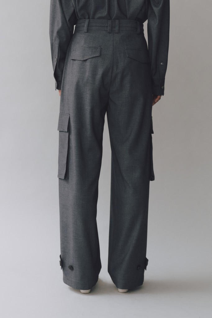 Mijeong Park Wool Blend Cargo Pant in Gray at Parc Shop | Minneapolis, MN