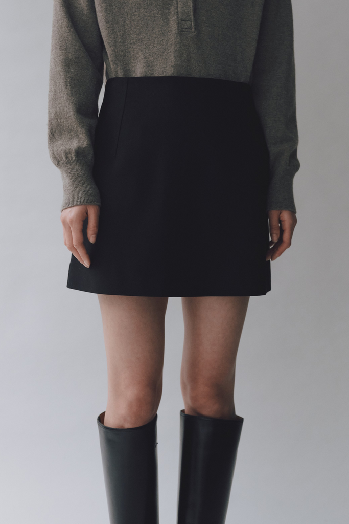 Mijeong Park Wool Blend Mini Skirt in Black at Parc Shop | Minneapolis, MN