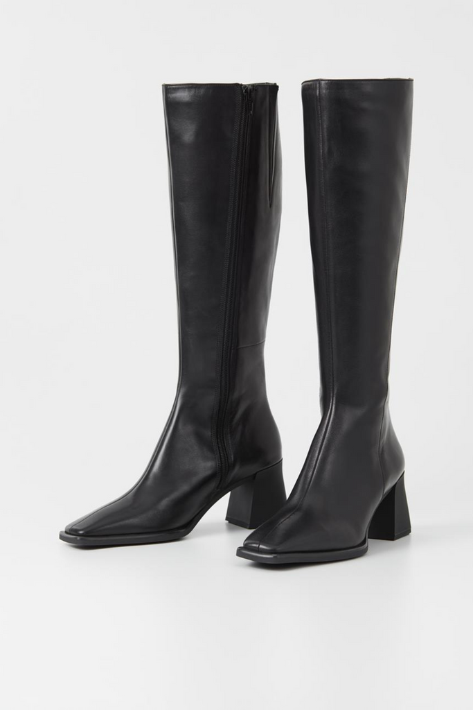 Vagabond - Hedda Tall Boot - Black Leather - Parc Shop