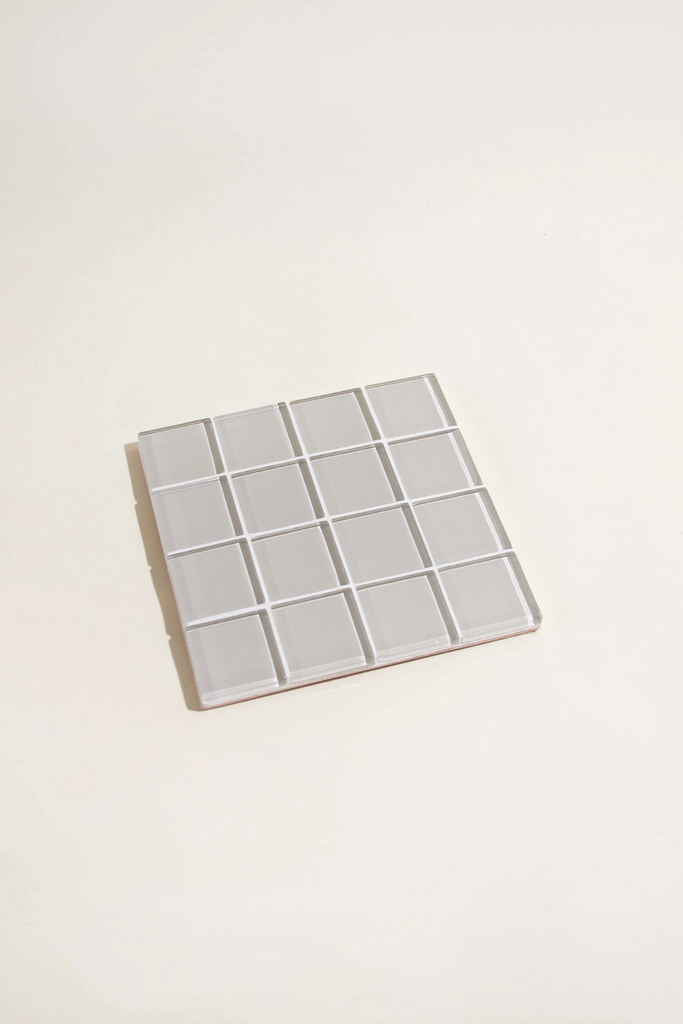 Subtle Art Studios - Glass Tile Coaster - Beige Canvas - Parc Shop