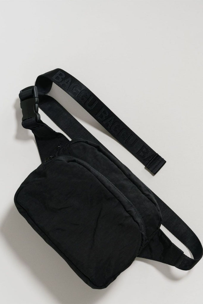 Baggu Fanny Pack Black Waist Pack Belt Bag Crossbody Bag Nylon - Parc Shop