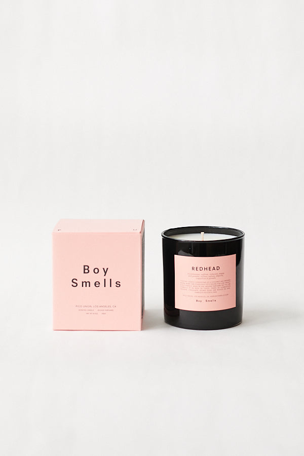 Boy Smells Redhead Candle Frankincense saffron redwood poppy ginger spice coconut beeswax pink boys non toxic clean burn - Parc Shop 